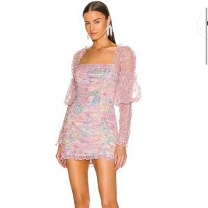 Imani Mini Dress in Lilac by For Love & Lemons SIZE M